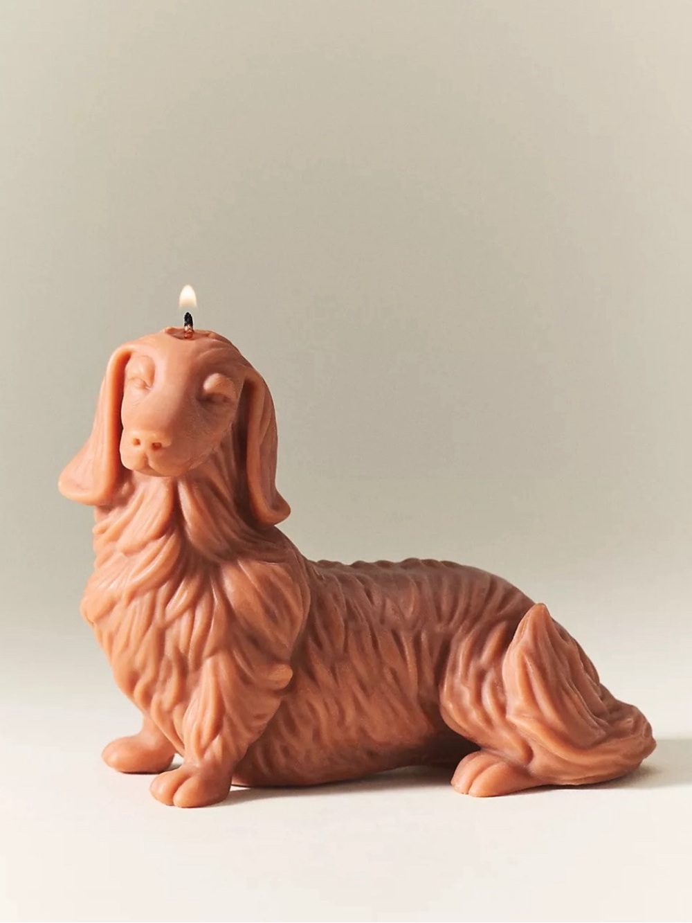 NWT Anthropologie Davie Ocho Dachshund Shaped Wax Candle, MSRP $48
